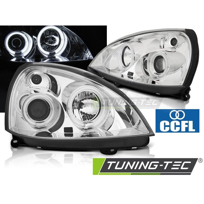 RENAULT CLIO II 06.01-09.05 ANGEL EYES CCFL CHROME, Clio II 98-05