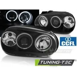 HEADLIGHTS ANGEL EYES CCFL BLACK fits VW GOLF 4 09.97-09.03, Golf 4