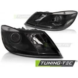 HEADLIGHTS BLACK fits SKODA OCTAVIA 09-12, Octavia II 04-13