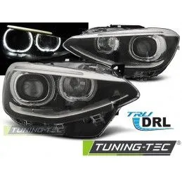 HEADLIGHTS TRUE DRL BLACK fits BMW F20 / 21 11-12.14, Serie 1 F20