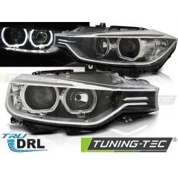 HEADLIGHTS ANGEL EYES LED BLACK fits BMW F30/F31 10.11 - 05.15, Serie 3 F30/F31