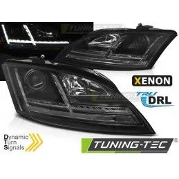 XENON HEADLIGHTS LED DRL BLACK SEQ fits AUDI TT 06-10 8J, Audi