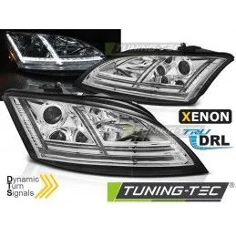 XENON HEADLIGHTS LED DRL CHROME SEQ fits AUDI TT 06-10 8J, Audi