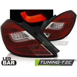 OPEL CORSA D 3D 04.06-14 RED WHITE LED BAR, Eclairage Opel