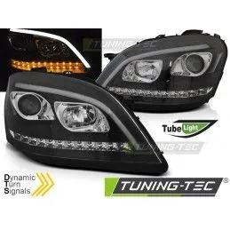 HEADLIGHTS TUBE LIGHT BLACK SEQ fits MERCEDES W164 ML M-KLASA 05-07, Eclairage Mercedes