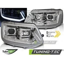 HEADLIGHTS TUBE LIGHT CHROME SEQ fits VW T5 2010-2015, Eclairage Volkswagen