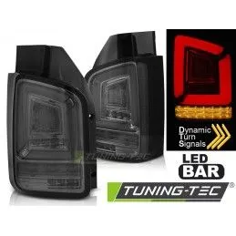 LED BAR TAIL LIGHTS SMOKE SEQ fits VW T5 04.03-09, Volkswagen