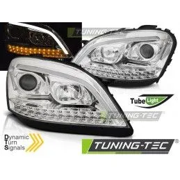 HEADLIGHTS TUBE LIGHT CHROME SEQ fits MERCEDES W164 ML M-KLASA 05-07, Eclairage Mercedes