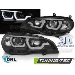 HEADLIGHTS TUBE LIGHT DRL BLACK fits BMW X5 E70 07-13, Eclairage Bmw