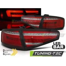 LED BAR TAIL LIGHTS RED WHIE SEQ fits AUDI A4 B8 12-15 SEDAN OEM LED, Eclairage Audi