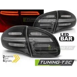 LED BAR TAIL LIGHTS BLACK SEQ fits PORSCHE CAYENNE 10-15, Eclairage Porsche