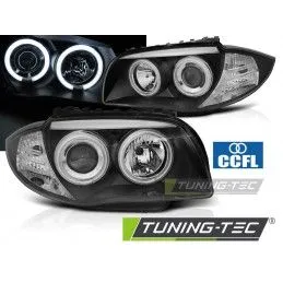 HEADLIGHTS ANGEL EYES CCFL BLACK fits BMW 1 E87/E81/82/88 04-11, Eclairage Bmw