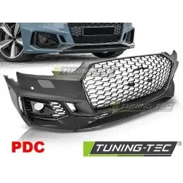 FRONT BUMPER SPORT GLOSSY BLACK PDC fits AUDI A4 B9 08.15-19, KIT CARROSSERIE