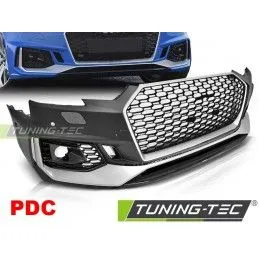 FRONT BUMPER SPORT SILVER BLACK PDC fits AUDI A4 B9 08.15-19 , KIT CARROSSERIE