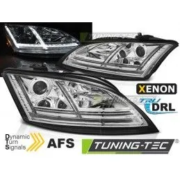 XENON HEADLIGHTS LED DRL CHROME SEQ fits AUDI TT 06-10 8J with AFS, Eclairage Audi