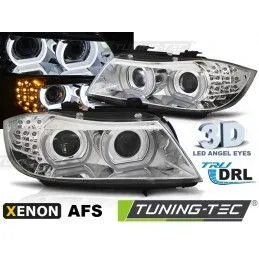 XENON HEADLIGHTS LED DRL CHROME AFS fits BMW E90/E91 09-11, Eclairage Bmw