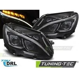 HEADLIGHTS TRUE DRL BLACK fits MERCEDES W205 14-18, Nouveaux produits tuning-tec