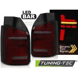 LED BAR TAIL LIGHTS RED SMOKE SEQ fits VW T6.1 20- OEM BULB, Nouveaux produits tuning-tec