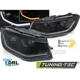 HEADLIGHTS TUBE LIGHT BLACK DRL SEQ fits VW CADDY 20-, Nouveaux produits tuning-tec