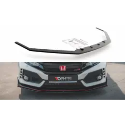 Maxton Racing Durability Front Splitter V.2 Honda Civic X Type-R Black, MAXTON DESIGN