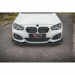 Maxton Racing Durability Front Splitter V.3 + Flaps for BMW 1 F20 M-Pack Facelift / M140i Black + Gloss Flaps , MAXTON DESIG