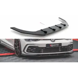 Maxton Racing Durability Front Splitter Volkswagen Golf 8 GTI Black-Red, MAXTON DESIGN