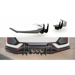 Maxton Racing Durability Rear Valance V.2 Honda Civic X Type R Black, MAXTON DESIGN