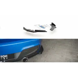 Maxton Racing Durability Rear Side Splitters + Flaps BMW M135i F20 Black + Gloss Flaps , MAXTON DESIGN