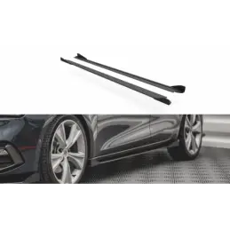 Maxton Street Pro Side Skirts Diffusers + Flaps Seat Leon FR Mk4 Black + Gloss Flaps , MAXTON DESIGN