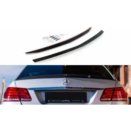 Maxton Spoiler Cap Mercedes-Benz E63 AMG / AMG-Line Sedan W212 Facelift Gloss Black, MAXTON DESIGN