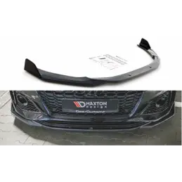 Maxton Front Splitter V.1 + Flaps Audi RS5 F5 Facelift Gloss Black, MAXTON DESIGN