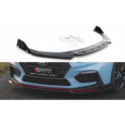 Maxton Front Splitter V.6 + Flaps Hyundai I30 N Mk3 Hatchback/Fastback Gloss Black, MAXTON DESIGN