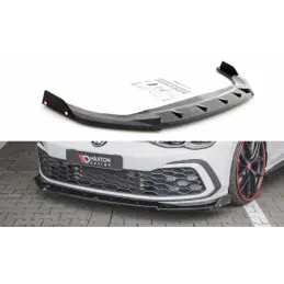 Maxton Front Splitter V.3 + Flaps Volkswagen Golf 8 GTI Gloss Black, MAXTON DESIGN