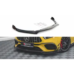 Maxton Front Splitter V.3 + Flaps Mercedes-AMG A45 S Gloss Black, MAXTON DESIGN