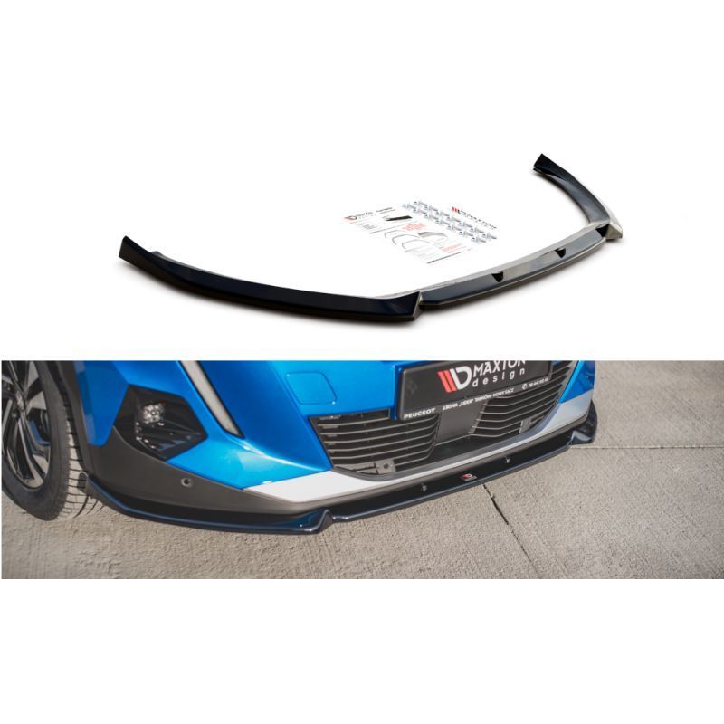 Maxton Front Splitter V.1 Peugeot 2008 Mk2 Gloss Black, MAXTON DESIGN