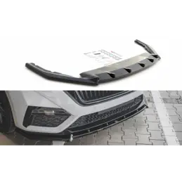 Maxton Front Splitter V.1 Skoda Octavia RS Mk4 Gloss Black, MAXTON DESIGN