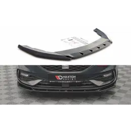 Maxton Front Splitter V.2 Seat Leon FR Mk4 Gloss Black, MAXTON DESIGN