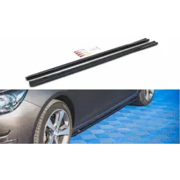 Maxton Side Skirts Diffusers Peugeot 308 SW Mk2 Facelift Gloss Black, MAXTON DESIGN