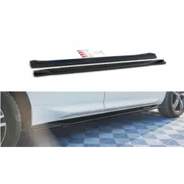 Maxton Side Skirts Diffusers Volvo XC60 Mk2 R-Design Gloss Black, MAXTON DESIGN