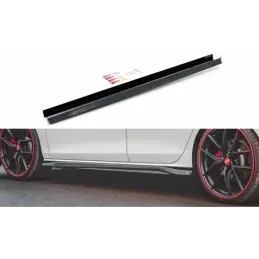 Maxton Side Skirts Diffusers V.3 Volkswagen Golf 8 GTI Gloss Black, MAXTON DESIGN