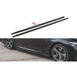 Maxton Side Skirts Diffusers for BMW 7 M-Pack G11 Gloss Black, MAXTON DESIGN