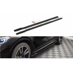 Maxton Side Skirts Diffusers BMW X7 M G07 Gloss Black, MAXTON DESIGN