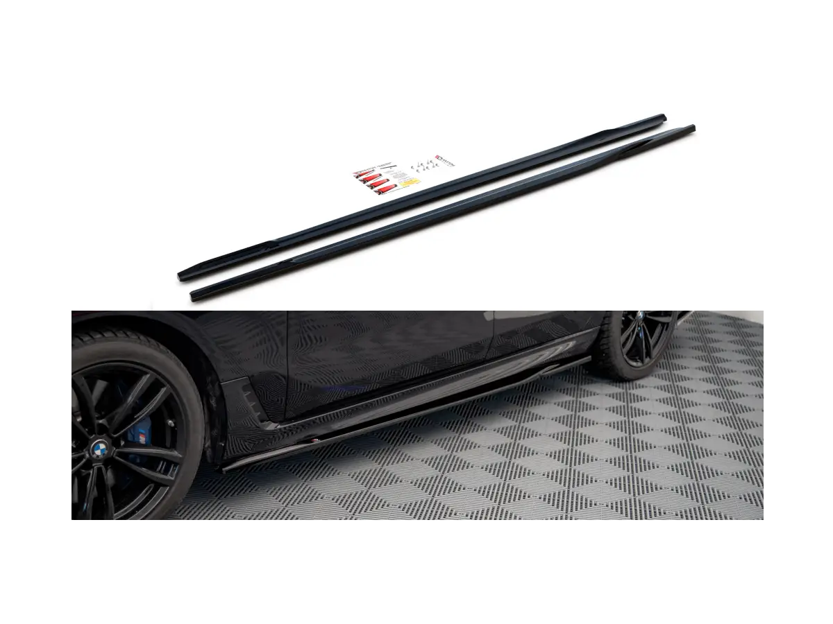 Tuning Maxton Side Skirts Diffusers for BMW 6 GT G32 M-Pack Gloss Black  MAXTON DESIGN