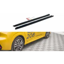 Maxton Side Skirts Diffusers Peugeot 208 Mk2 Gloss Black, MAXTON DESIGN