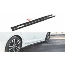 Maxton Side Skirts Diffusers Audi S5 / A5 S-Line Sportback F5 Facelift Gloss Black, MAXTON DESIGN