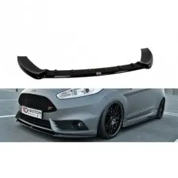 Maxton Front Splitter (Cupra) Ford Fiesta ST Mk7 FL Gloss Black, Fiesta Mk7 / 7.5