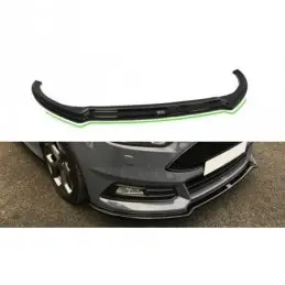 Maxton Front Splitter V.3 Ford Focus ST Mk3 FL Gloss Black, Focus Mk3 / 3.5 / ST / RS