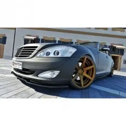 Maxton FRONT SPLITTER MERCEDES S-CLASS W221 Gloss Black, CLASSE S W221