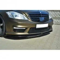 Maxton FRONT SPLITTER MERCEDES S-CLASS W221 AMG Gloss Black, CLASSE S W221