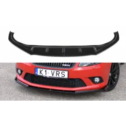 Maxton FRONT SPLITTER SKODA FABIA MK2 RS Gloss Black, Fabia II